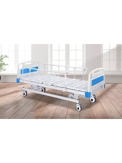 เตียงผู้ป่วยปรับไฟฟ้า 4 ฟังก์ชั่น มาตรฐาน หัวท้าย ABS ราวสไลด์ + แถมพิเศษ ฟูกที่นอน 4 ตอน