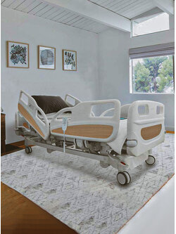 ชุดเตียงผู้ป่วยปรับไฟฟ้า GS-828 ราวกั้นปีกนกยาว (มาพร้อมรีโมทฝังปีกและรีโมทมีสาย) มีแบตเตอรี่สำรองไฟ + พร้อมที่นอนเพื่อสุขภาพ MEMORY FOAM + ชุดผ้าปูที่นอน + ผ้ายางกันเปื้อน