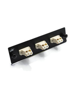 UF-2122 3 Fiber Optic 3 LC Duplex Snap-In Adapter Plate (MM.)