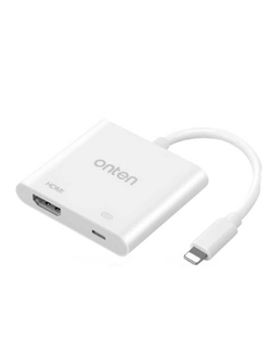 ตัวแปลงสัญญาณ OTN-7565 อุปกรณ์เชื่อมต่อ IPHONE เข้าจอ HDMI