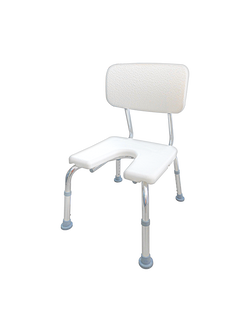 PS 134 เก้าอี้นั่งอาบน้ำ อลูมิเนียม แบบเว้า มีพนักพิง