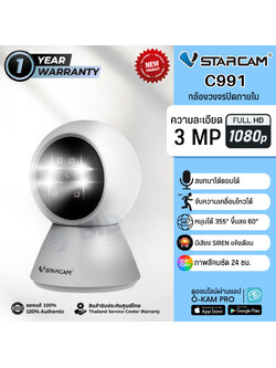 กล้องวงจรปิด Vstarcam C991 ภายใน