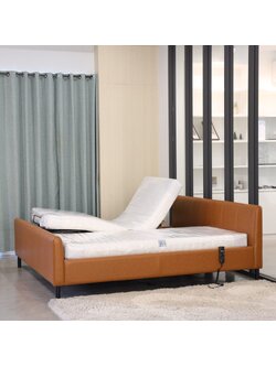 เตียงนอนเพื่อสุขภาพปรับไฟฟ้า PRIMERO DUAL BED สำหรับ 2 ท่าน ขนาด 6 ฟุต (3+3 Ft) + พร้อมที่นอนสุขภาพยางพาราแท้ + หมอนยางพารา + ชุดผ้าปูที่นอน ปลอกหมอน