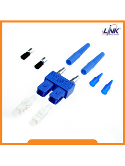UF-0006SM SC Duplex Singlemode, Zirconia Connector, Blue Boot 0.9 mm, 3.0 mm. diameter Cable
