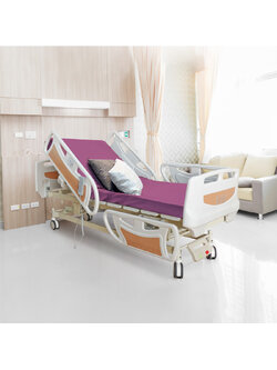 ชุดเตียงผู้ป่วยปรับไฟฟ้า KS-828b ราวปีกนก เต็มเตียง ถอดหัว-ท้ายเตียงได้ มีแบตเตอรี่สำรองไฟ + พร้อมที่นอนเพื่อสุขภาพ MEMORY FOAM + ชุดผ้าปูที่นอน + ผ้ายางกันเปื้อน