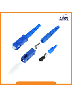 UF-0005SM SC Simplex Singlemode, Zirconia Connector, Blue Boot 0.9mm, 3.0 mm diameter Cable