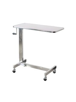 โต๊ะคร่อมเตียงสแตนเลส ขอบสแตนเลส PS38 (Best Seller)