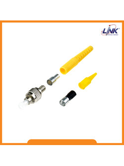 UF-0008SM FC Singlemode, Zirconia Fiber Optic Connector, Boot Yellow 0.9 mm, 3.0 mm diameter Cabel