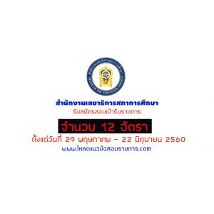 สำนักงานเลขาธิการสภาการศึกษา รับสมัครสอบเข้ารับราชการ จำนวน 12 อัตรา ตั้งแต่วันที่ 29 พฤษภาคม - 22 มิถุนายน 2560