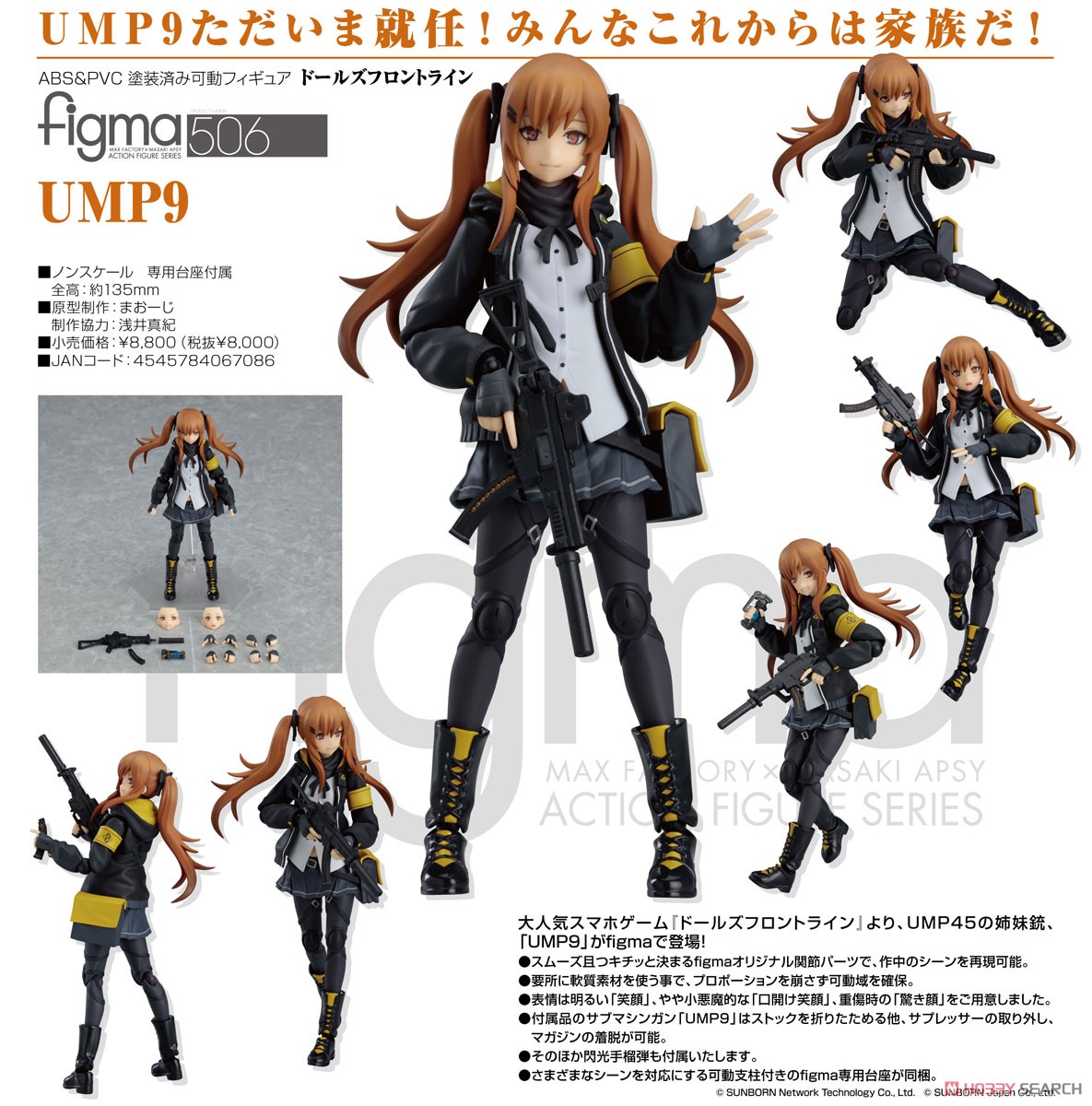 เปิดรับPreorder มัดจำ400 บาท figma UMP9 (PVC Figure)