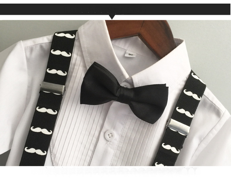 Bset9069- ชุดสูทเด็กชาย 4 ชิ้น เนื้อผ้าสวยใส่สบาย ทรงสวยมีสไตล์ มีเสื้อเชิ้ต+กางเกง+โบว์+สายเอี๊ยม ขนาดชุด +ดูเพิ่ม ในรายละเอียด สำหรับออกงาน หรือการแสดง