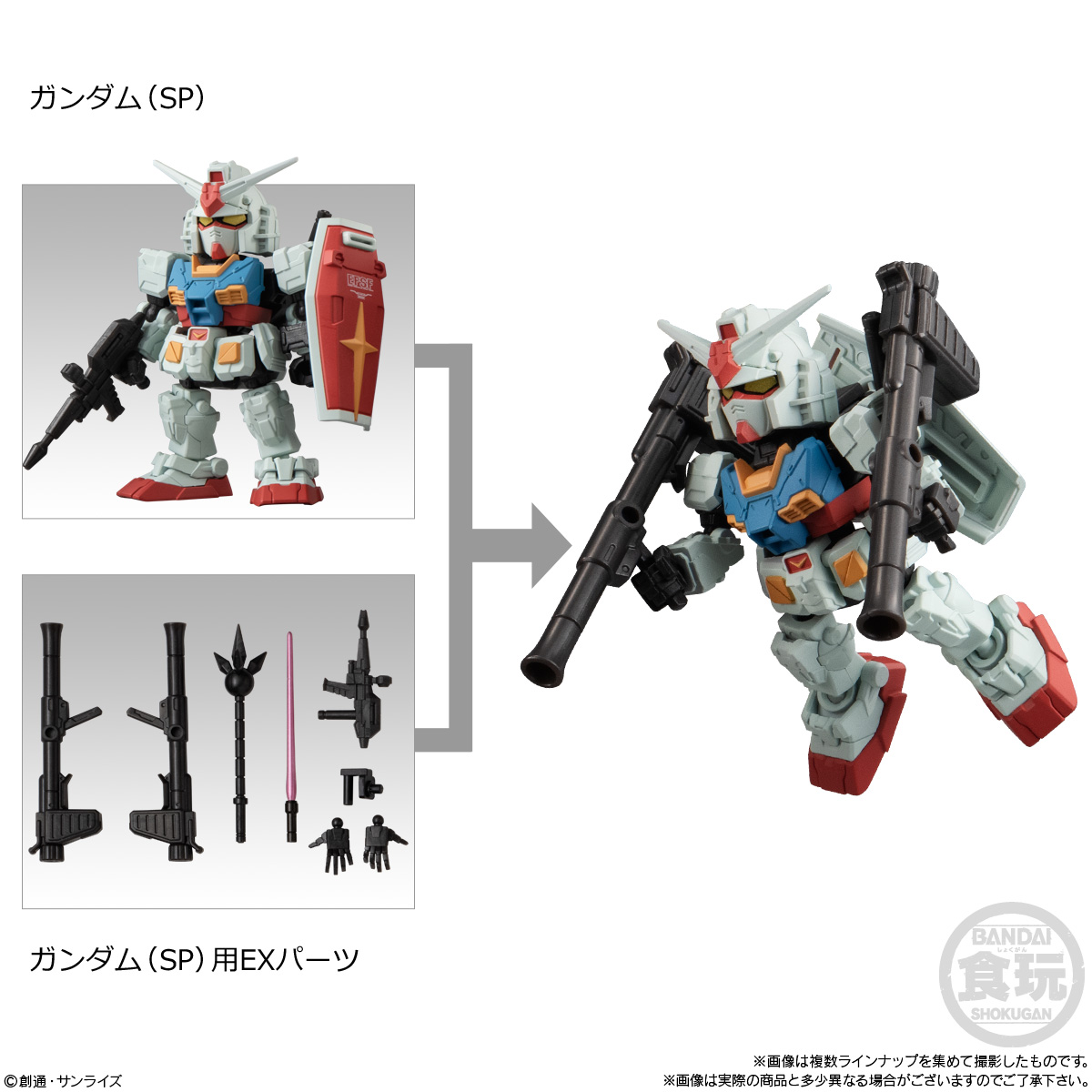 กันดั้ม Bandai Candy Toy Mobility Joint Gundam SP No.01 RX-78-2 Gundam (SP) + No.05 Gundam (SP)'s EX Parts Set (เซ็ตคู่ 2 กล่อง)