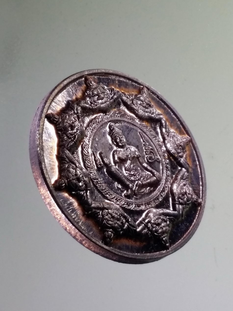 รหัสสินค้า จตุคามรามเทพ 873 ดวงตราพระเทวราชโพธิสัตว์ จตุคามรามเทพ ศรีมหาราชพังพระกาฬ รุ่น สองนคร ตอกโค๊ตด้านหลัง