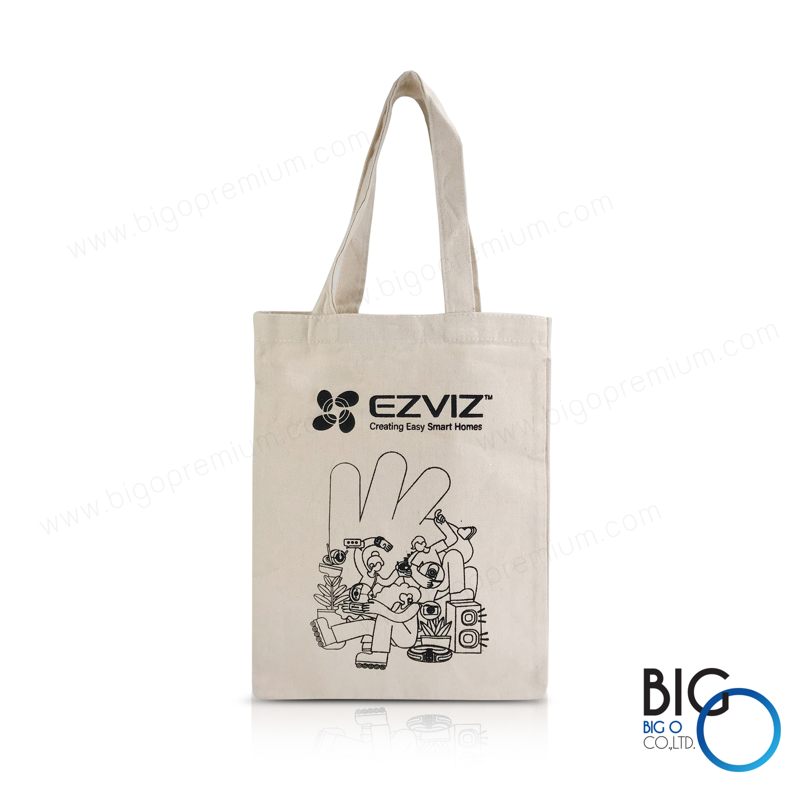 กระเป๋าสั่งทำ กระเป๋าผ้าแคนวาส EZVIZ