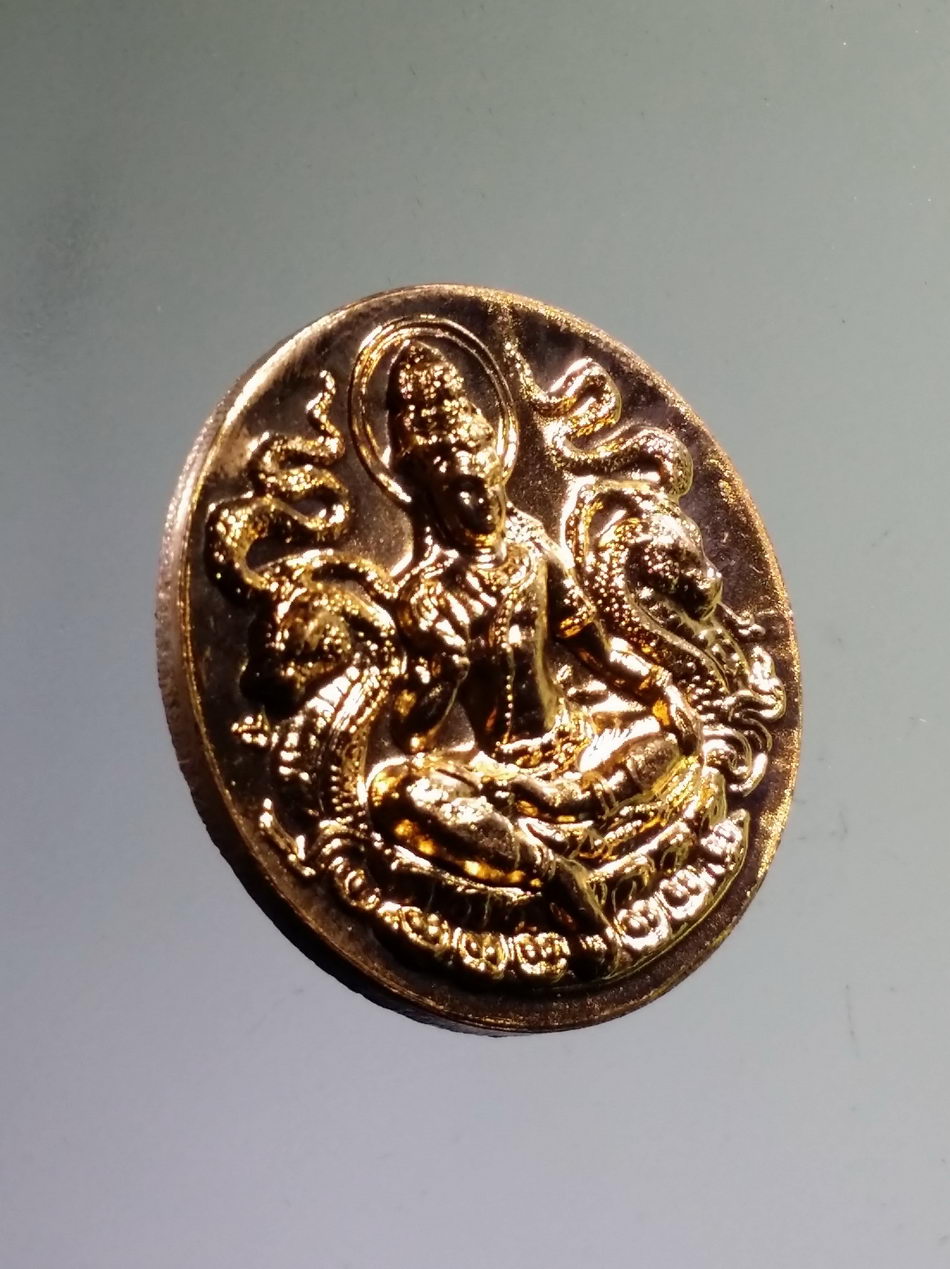 รหัสสินค้า จตุคามรามเทพ 865 จตุคามรามเทพ รุ่นเงินทองเพิ่มพูน เหรียญทองแดง ผิวไฟ ขนาด 3.2 cm