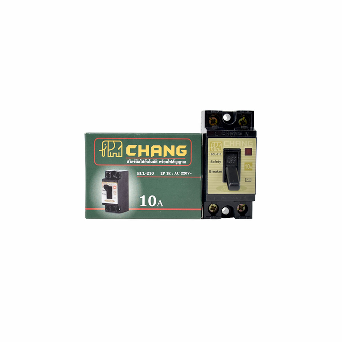 CHANG เบรคเกอร์ 10A มีไฟ #00-087 BCL 210