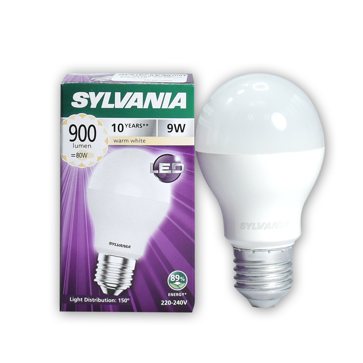 SYLVANIA ECO TOLEDO A60 9W E27 2700K F1 N