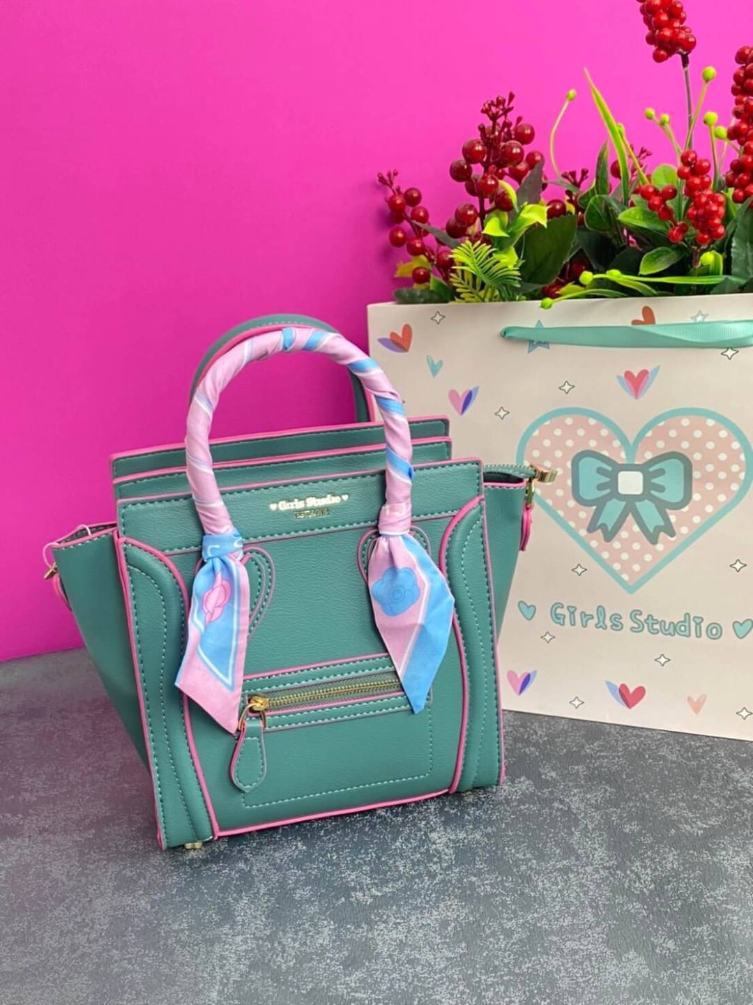 Fashion bag. Studio girl