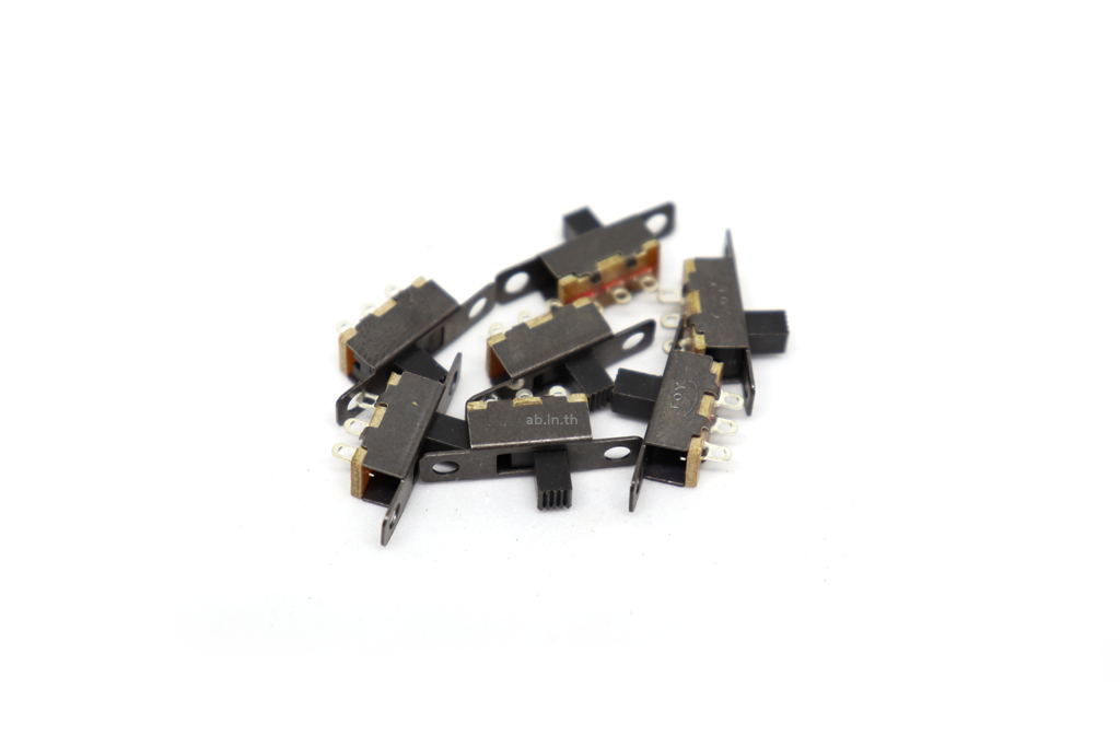 สวิตช์เลื่อน 2 ทางขนาดเล็ก Toggle switch 2 way สีดำ