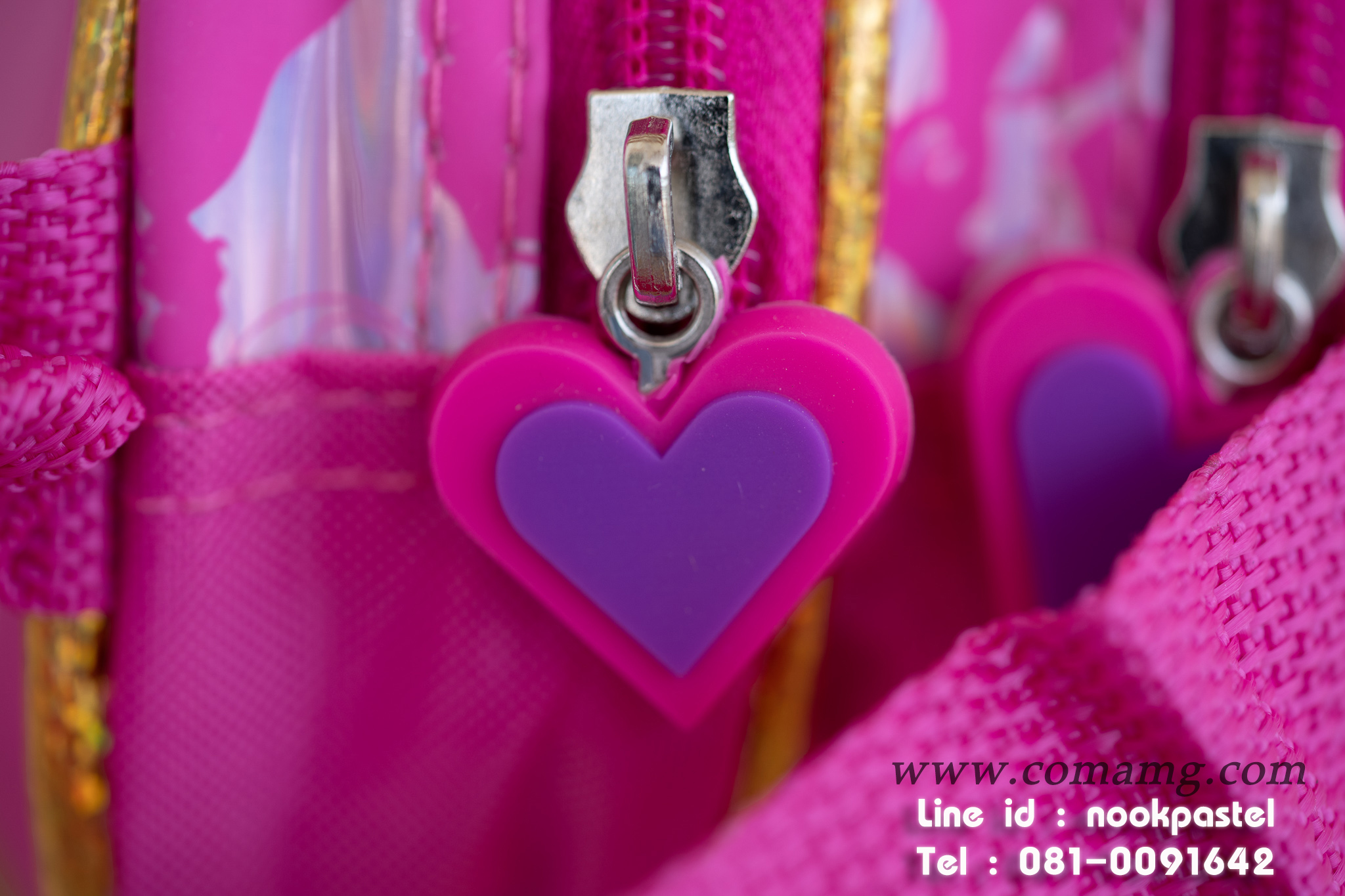 กระเป๋าใส่เครื่องเขียนเจ้าหญิงราพันเชล ซิลเดอร์เลล่า เบล แอเรียล (disney princess) สีชมพู ลิขสิทธิ์แท้