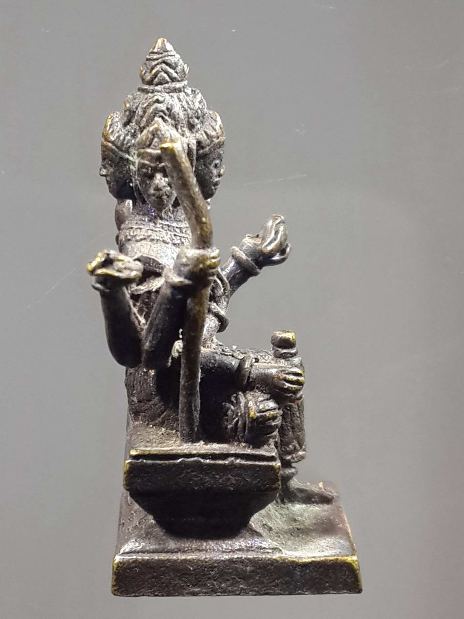 รหัสสินค้า พระกริ่ง พระหล่อ 317 รูปหล่อโบราณ พระพรหม เนื้อทองเหลืองรมดำ ไม่ทราบสำนัก