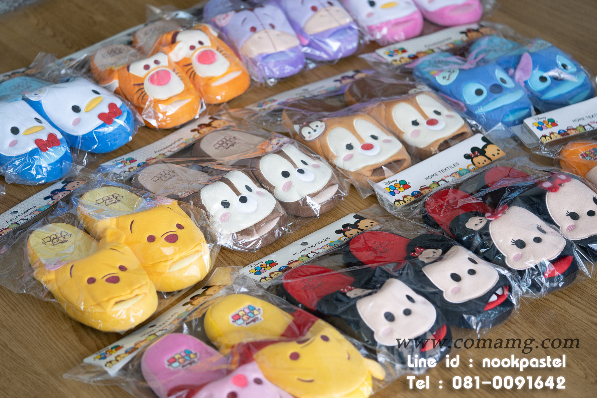 รองเท้าใส่ในบ้านดิสนี่ย์ (Disney tsum tsum) รุ่นพื้นหนา ลิขสิทธิ์แท้