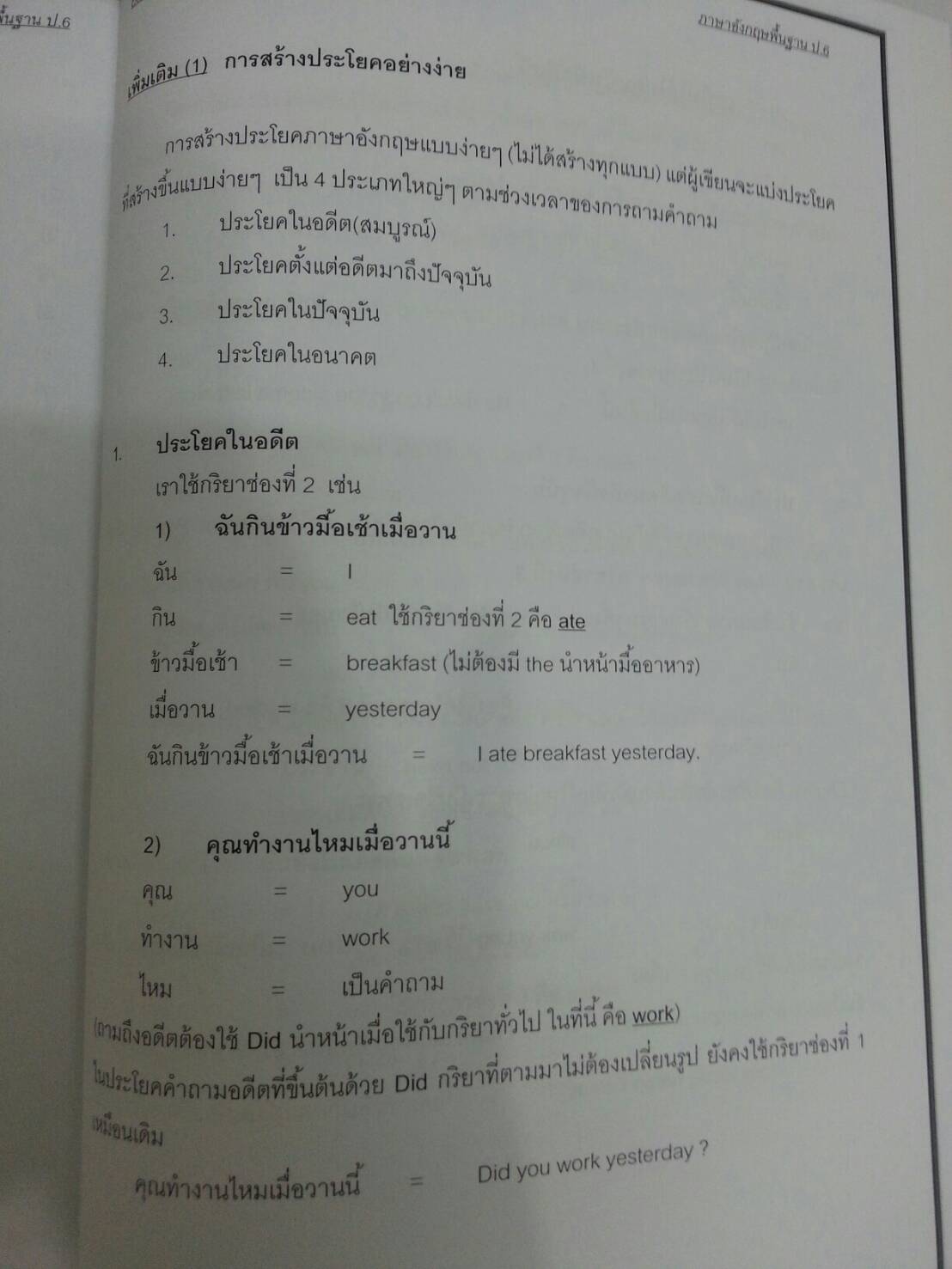 Basic English Primer ภาษาอังกฤษพื้นฐาน ป.6 ที่ดีที่สุดเล่มหนึ่งเลยทีเดียว