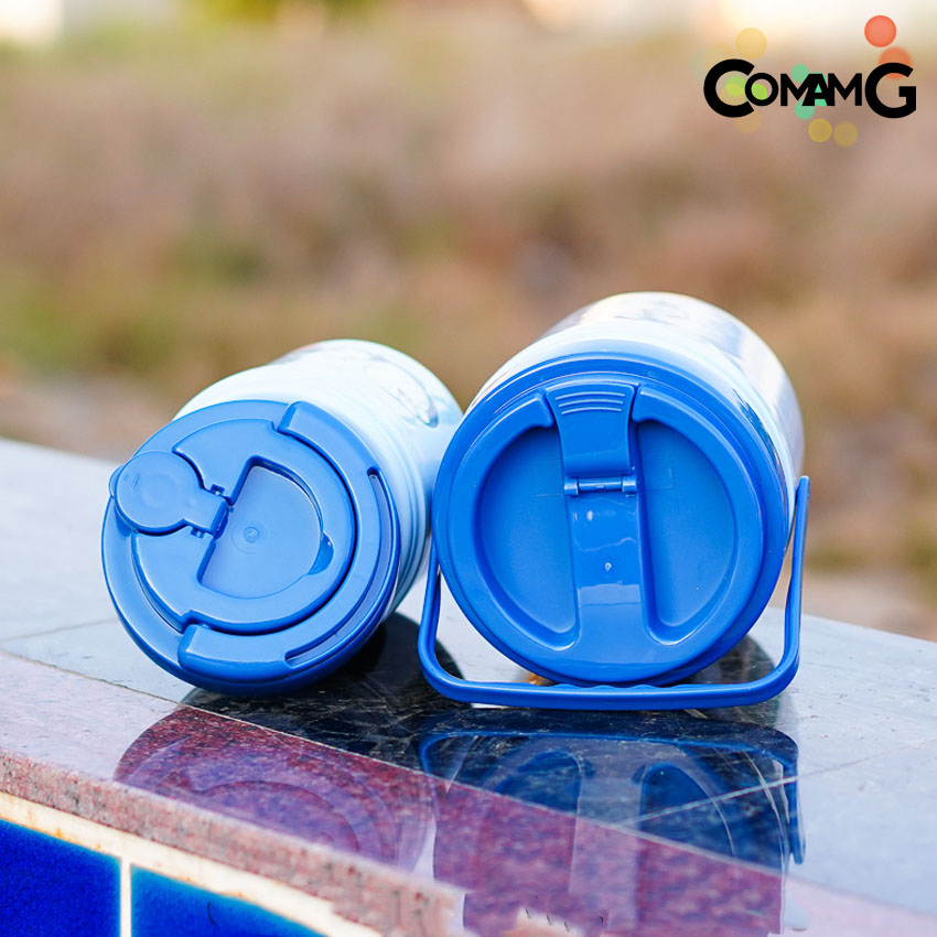 กระติกน้ำ กระติกน้ำแข็งลายการ์ตูน ลิขสิทธิ์แท้ ความจุ 1ลิตร มีหูหิ้ว