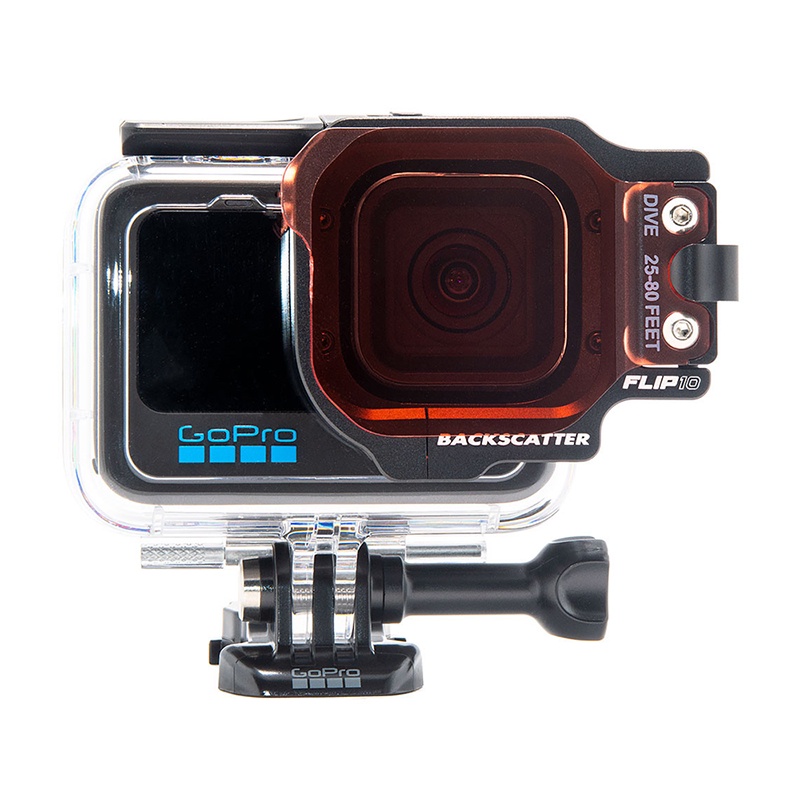 GoPro 11 / 10 / 9 Protective Housing + Backscatter Flip10 Dive Filter (25-80 feet)(8-24 M) + Floating Hand Grip