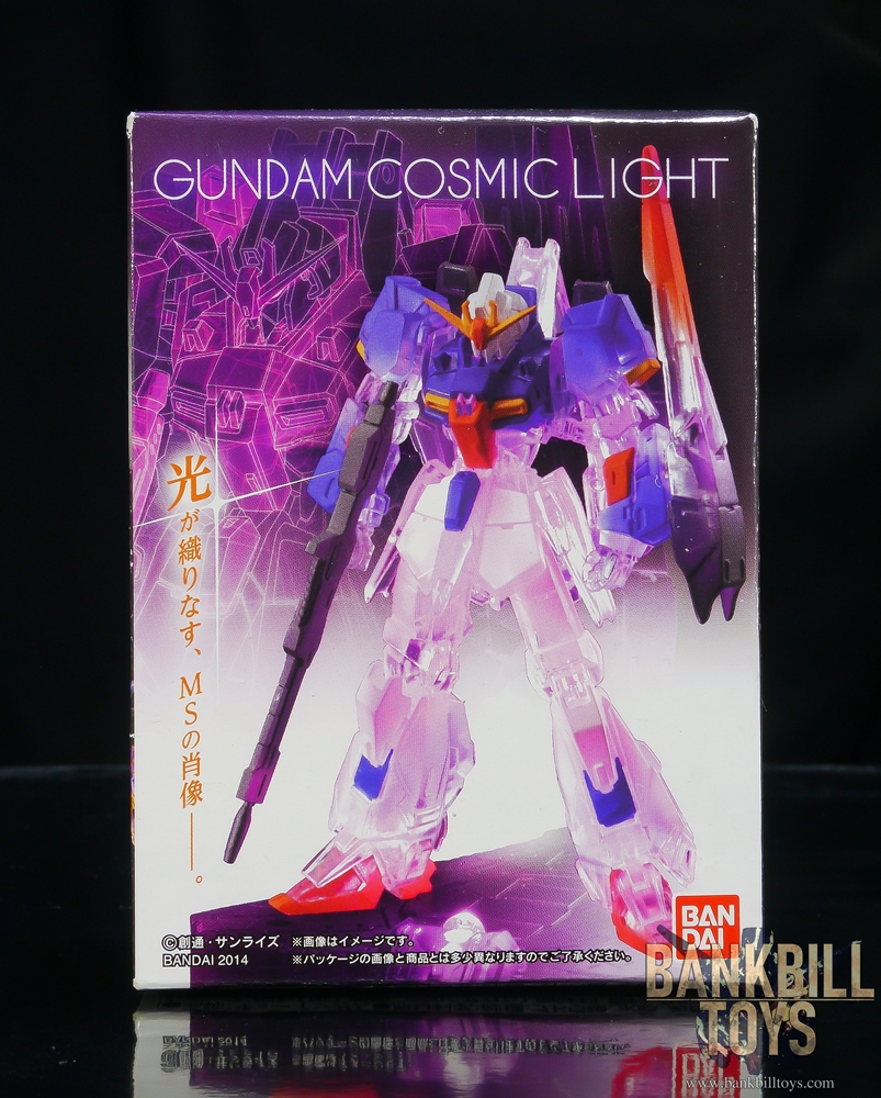 กันดั้ม Bandai Candy Toy Gundam Cosmic Light MSZ-006 Zeta Gundam + LED Pedestal Set [Pink Color]