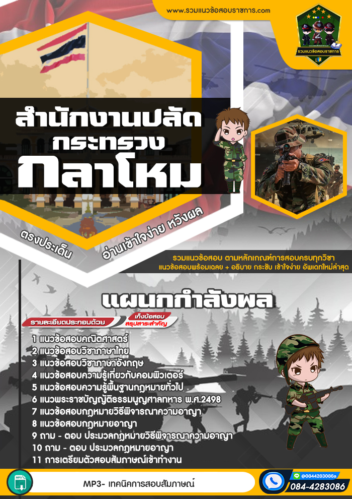 แนวข้อสอบแผนกกำลังพล สำนักงานปลัดกระทรวงกลาโหม
