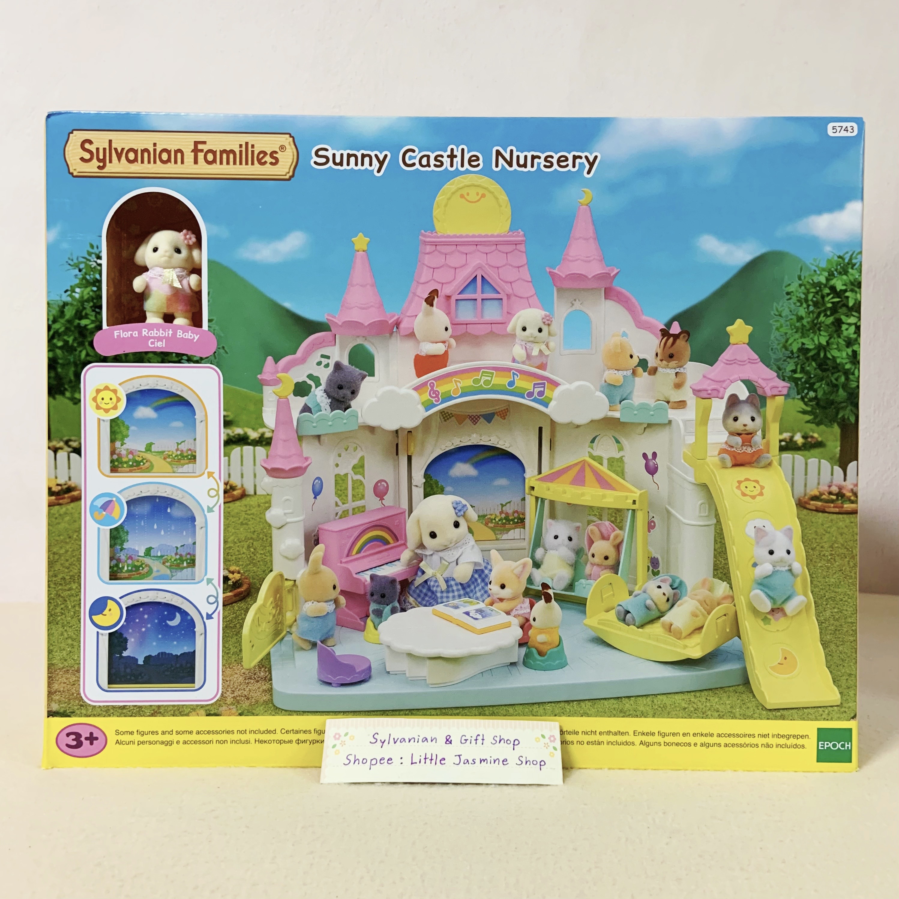 🏠 โรงเรียนอนุบาลปราสาทซันนี่ ตุ๊กตาเบบี้กระต่าย ซิลวาเนียน Sunny Castle Nursery - Flora Rabbit Baby : Sylvanian Family บ้านตุ๊กตา