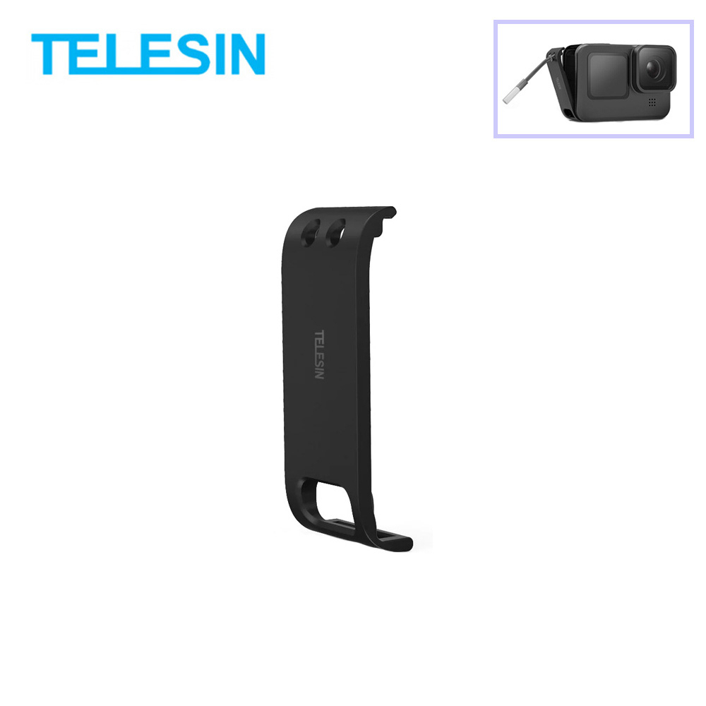 GoPro 11 / 10 / 9 Telesin Plastic Side Open Door With Rechargeable Port ฝาปิดข้างพลาสติก ชาร์จแบตได้