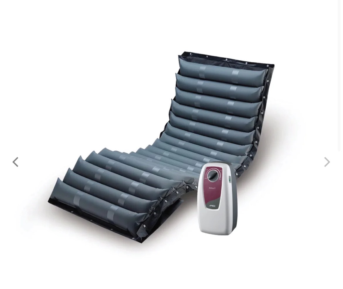 ที่นอนลมกันแผลกดทับ APEX Domus 2 Tri-cell ทำงานด้วยระบบ TRI Cell alternating ช่วยลดและกระจายแรงกดทับชนิดพิเศษ มีเทคโนโลยี LOW AIR LOSS ช่วยการถ่ายเทความร้อน + แถมผ้าคลุมกันของเหลวแบบซิป ของแท้ รับประกันศูนย์ไทย (รุ่น TOP)