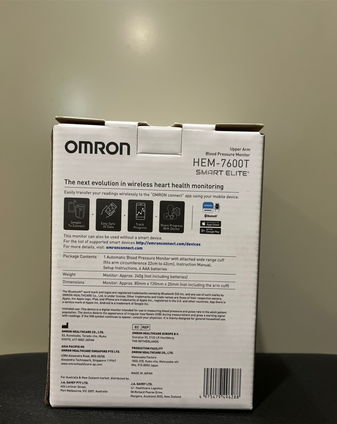 Omron เครื่องวัดความดันโลหิตสุดสมาร์ท แบรนด์ OMRON รุ่น HEM-7600T