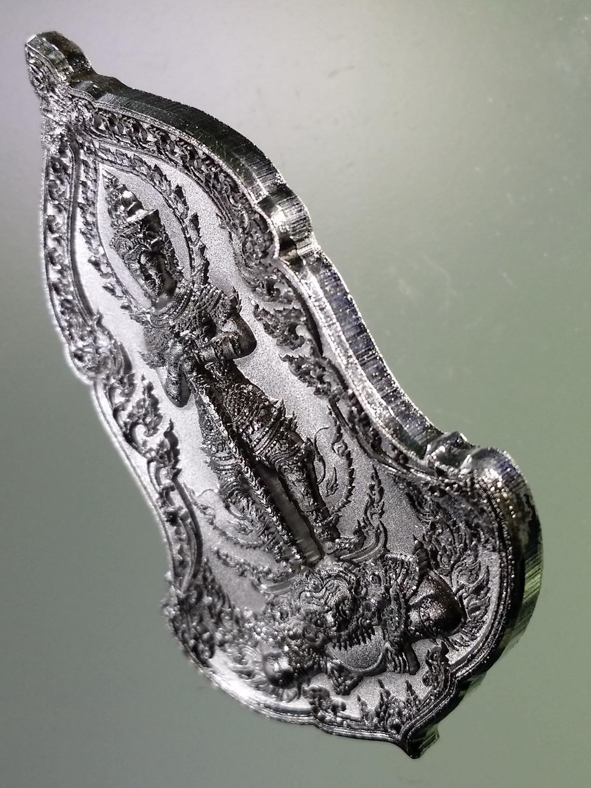 รหัสสินค้า พระมีกล่อง 075 เหรียญท้าวเวสสุวรรณ หน้าเทวดา รุ่นเศรษฐีรวยทันใจ ๒ หลวงพ่อพัฒน์ วัดห้วยด้วน อำเภอหนองบัว จังหวัดนครสวรรค์ เนื้อชุบเงินพ่นทราย จัดสร้าง 300 เหรียญ ตอกโค๊ต หมายเลข ๗๔