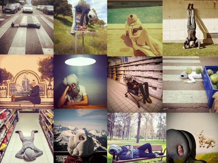 หมอนนกกระจอกเทศ แบบสวมหัว