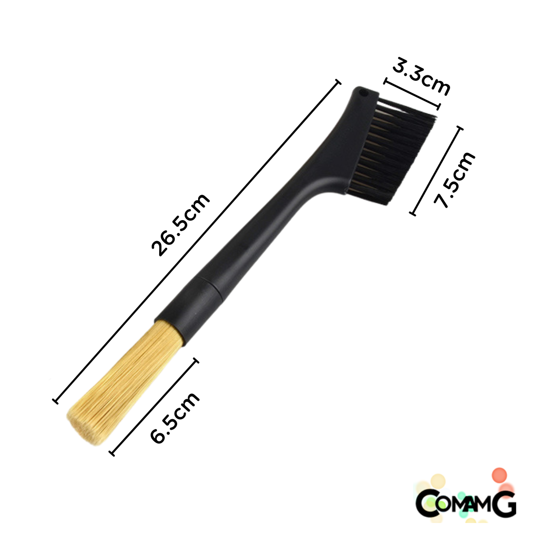 แปรงปัดทำความสะอาดเศษผงกาแฟ แบบ2หัว ทำความสะอาดเครื่องบด โต๊ะชงกาแฟ