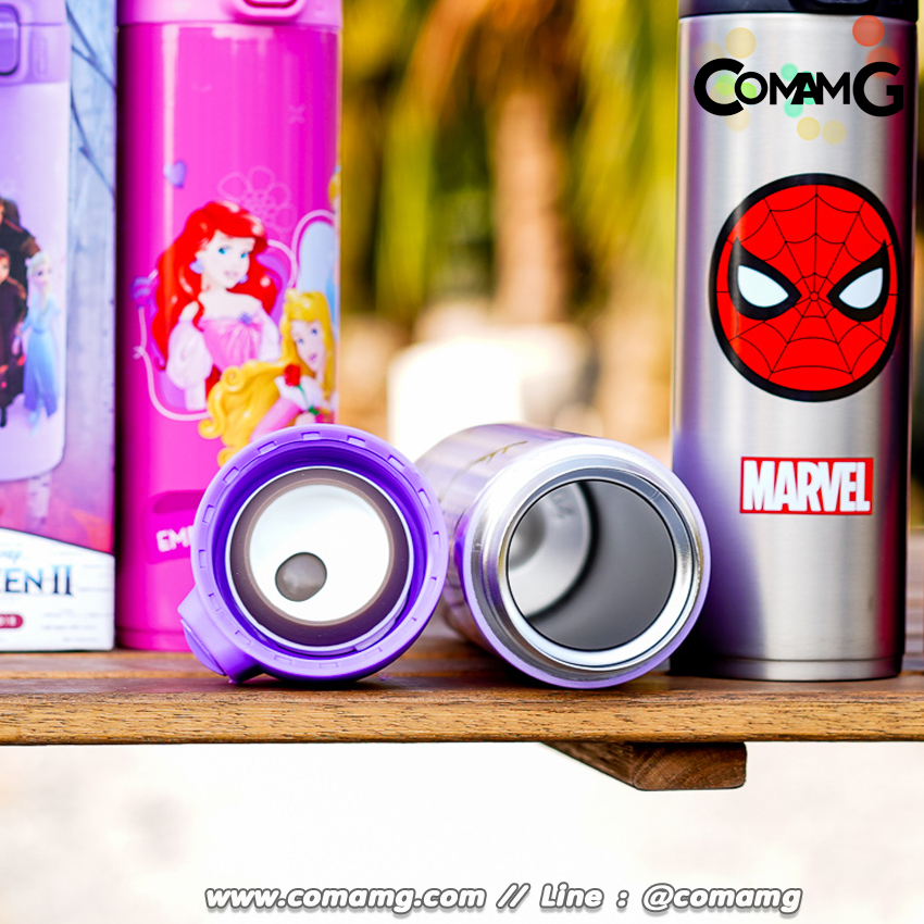 กระติกน้ำเด็ก กระติกน้ำสแตนเลส เก็บอุณหภูมิร้อน-เย็น ลายการ์ตูนลิขสิทธิ์แท้ รุ่น0818