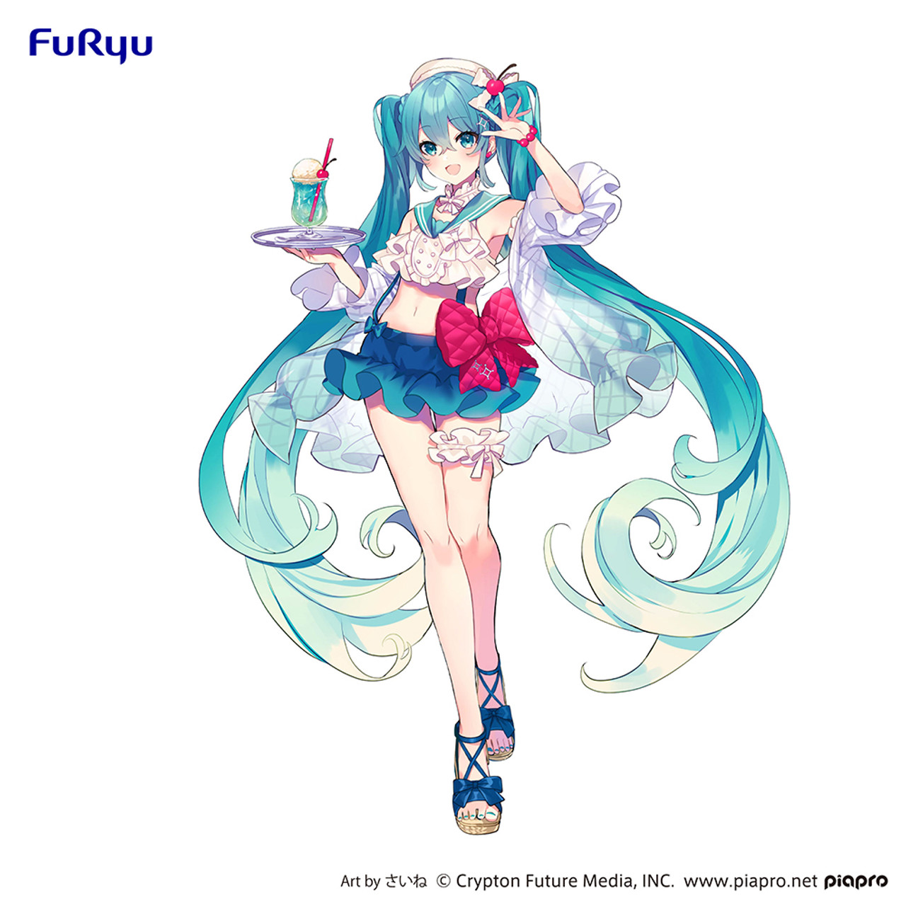 (Preorder ถึงวันที่ 25/5/2023) เปิดรับPreorder มีค่ามัดจำ 150บาท FuRyu Hatsune Miku Melon Soda Float Hatsune Miku SweetSweet Series Exceed Creative Prize Figure