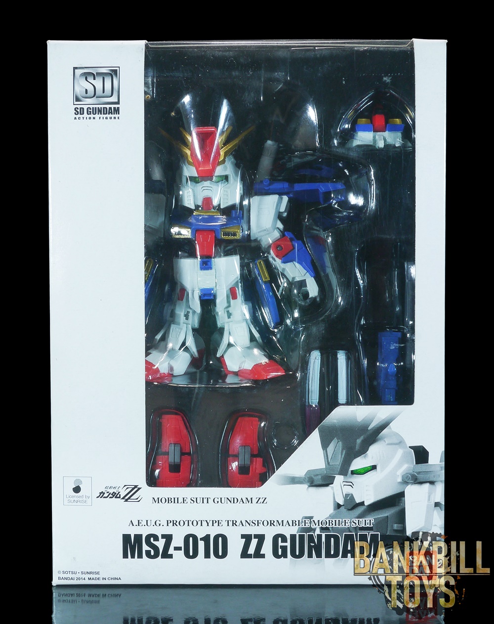 กันดั้ม Bandai SD Gundam Action Figure Mobile Suit Gundam ZZ MSZ-010 ΖΖ Gundam