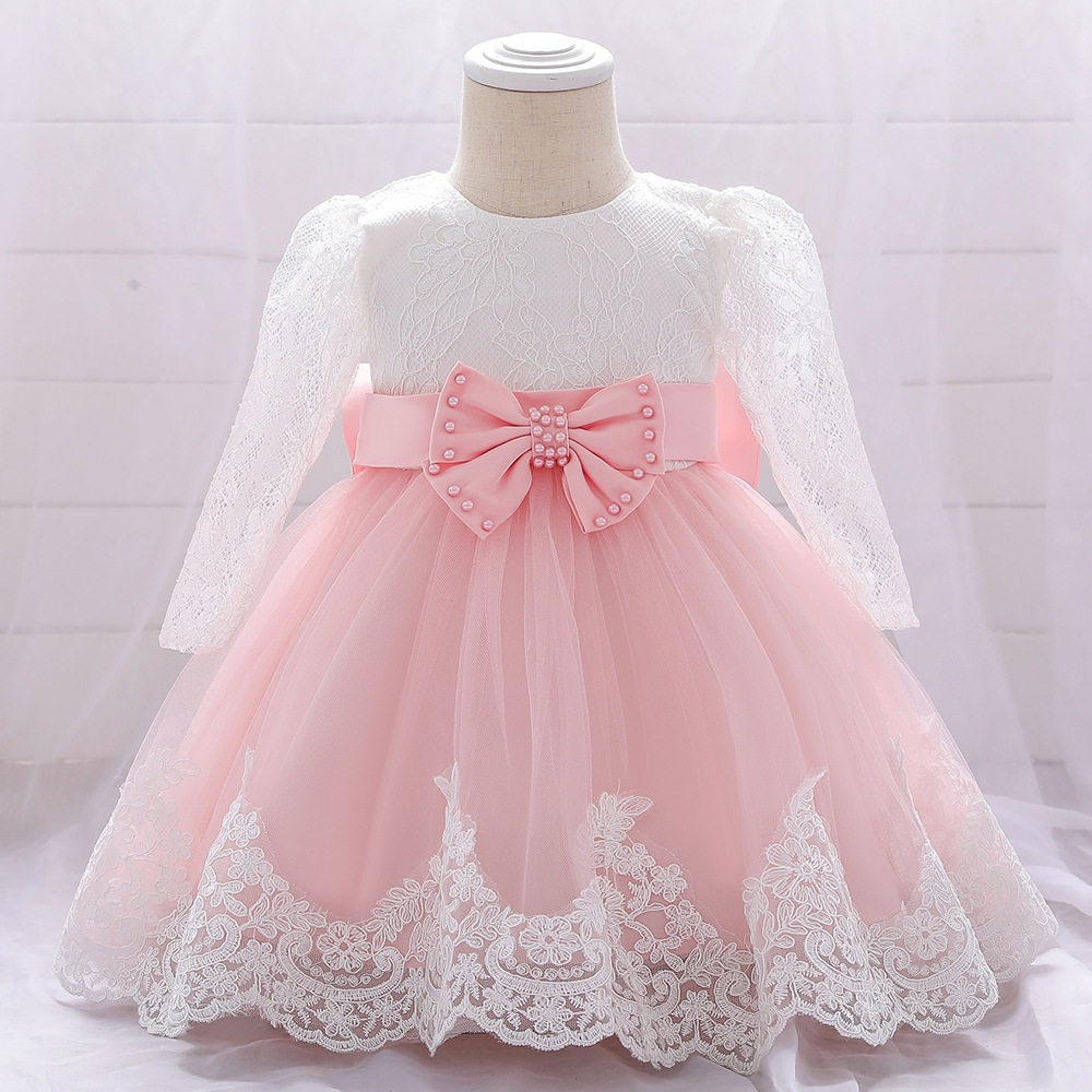 Gd3788- พร้อมส่งจากไทย ชุดราตรีเด็ก สีขาว ลูกไม้นุ่มนิ่มสวยหรู เด็กเล็ก-เด็กโต ชุดออกงานเด็กหญิง ทรงสั้น แขนยาว