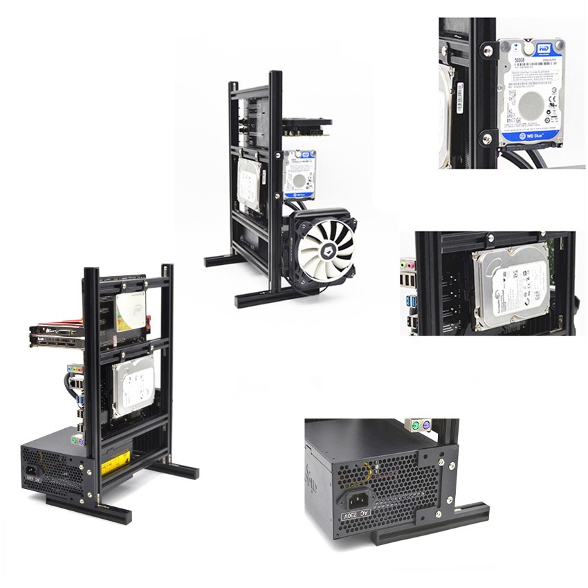 เคสคอมพิวเตอร์ เคสDIY ทรงตั้ง โครงอลูมิเนียม