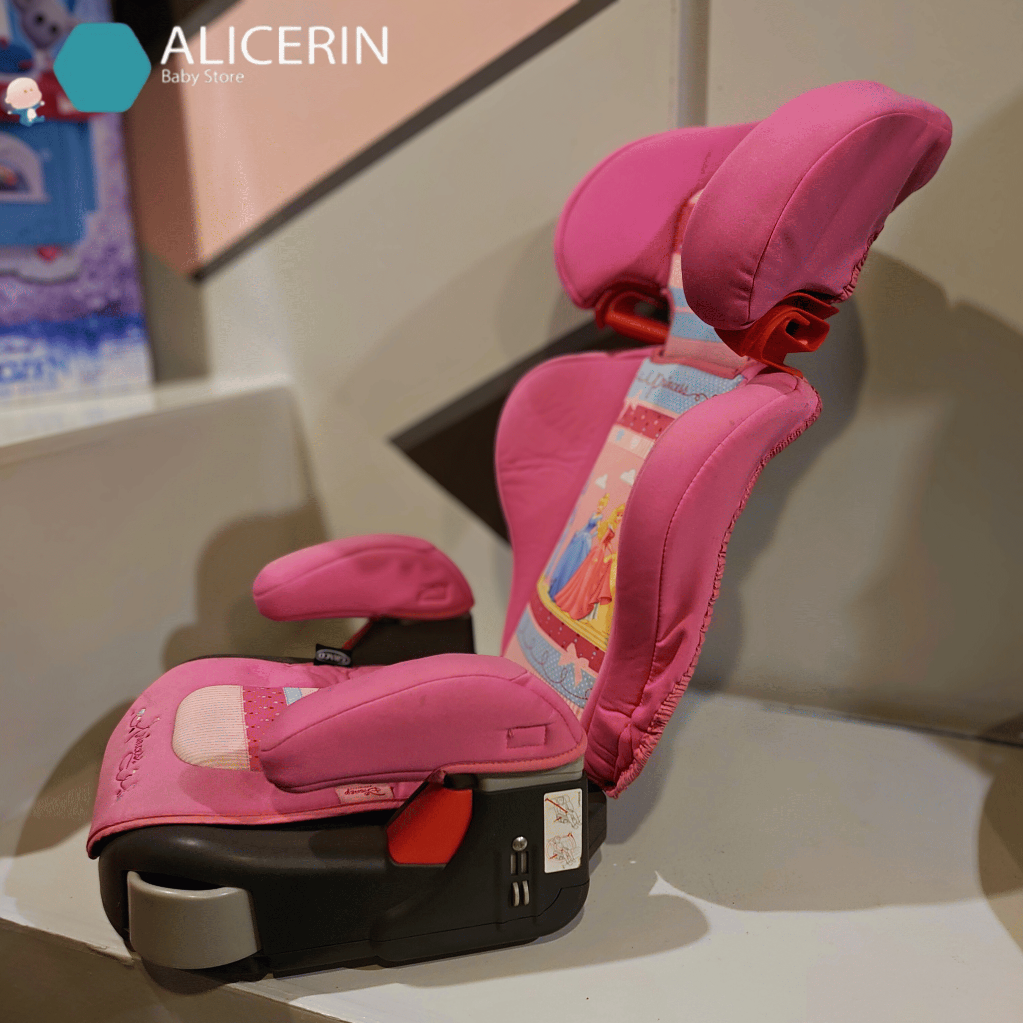 บูสเตอร์ Booster Seat "Graco" Junior Maxi Plus Limited Disney Princess ผ่านการตรวจมาตรฐานความปลอดภัย