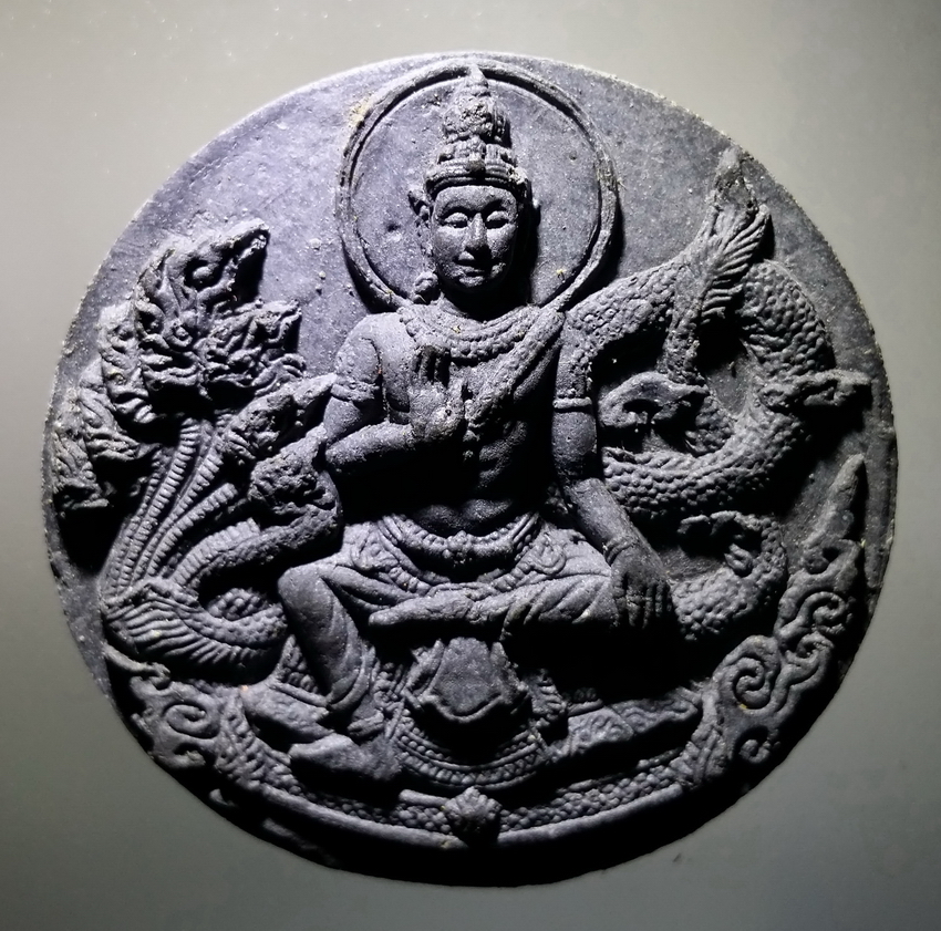 รหัสสินค้า จตุคามรามเทพ 153 พระเทวราชโพธิสัตว์จตุคามรามเทพ ทรงพญานาค อนันตนาคราช หลังพระพิฆเณศวร ไม่ทราบรุ่น