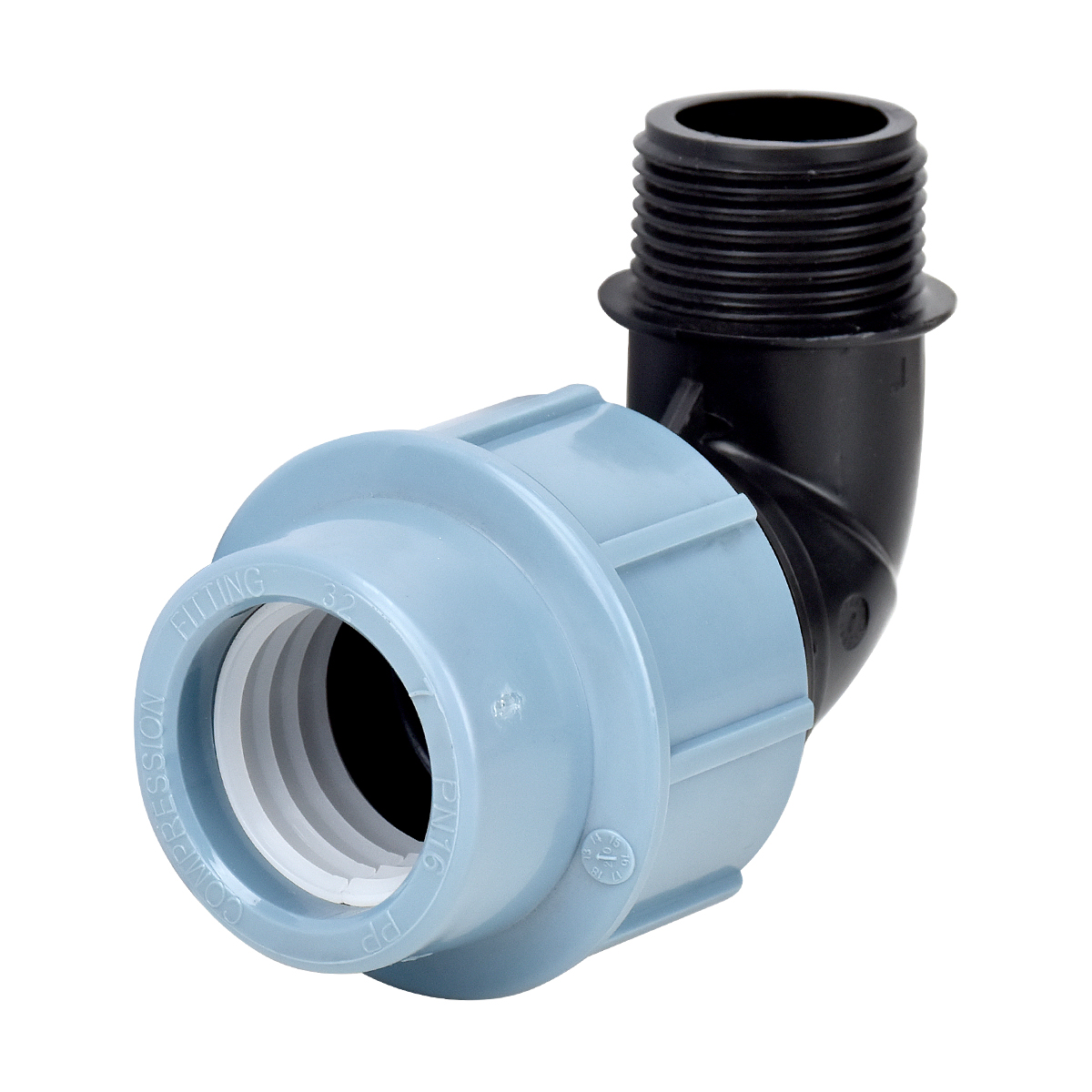 LOTUS ข้องอสวม 90 เกลียวนอก HDPE 25mmx3/4"