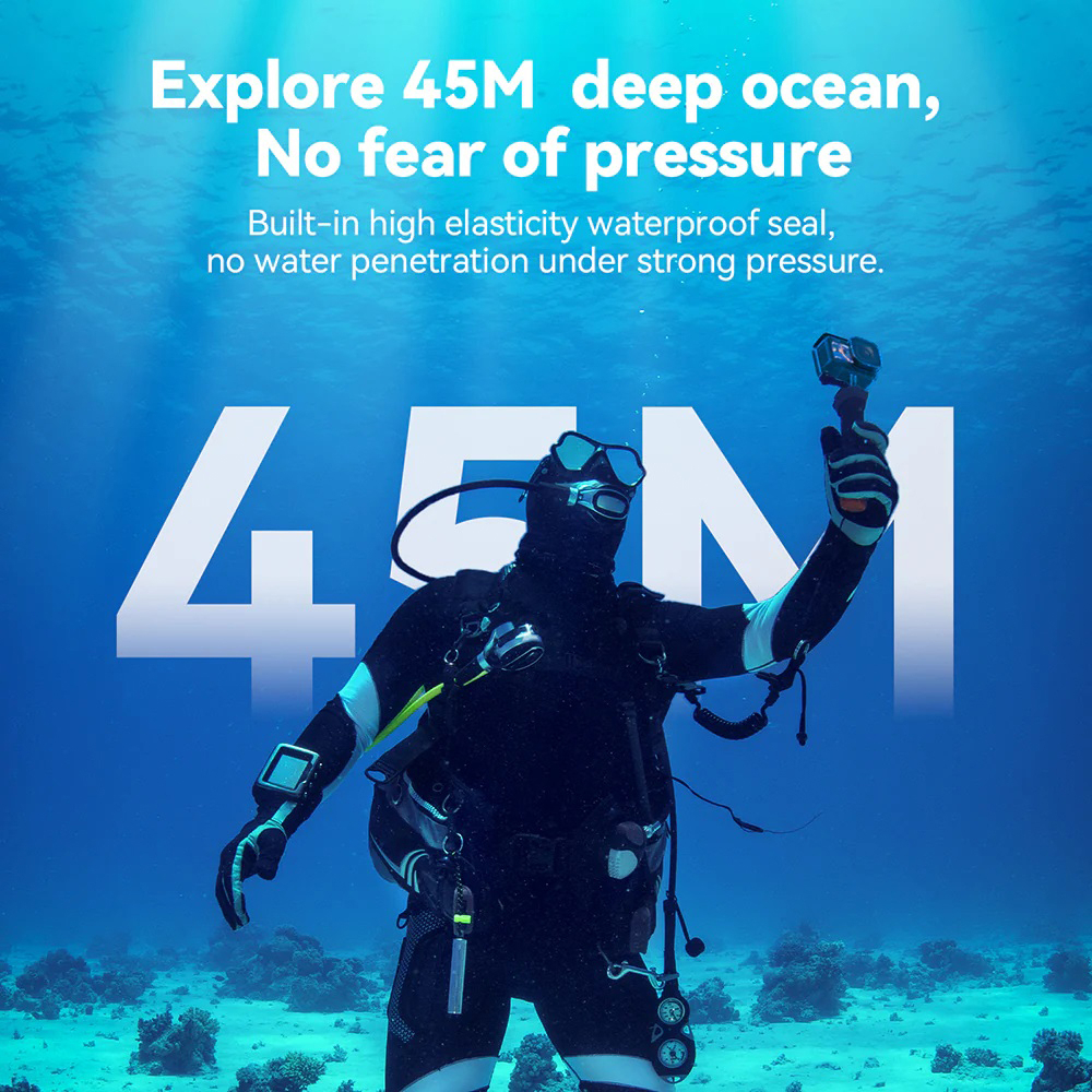 GoPro 11 / 10 / 9 Telesin Protective Waterproof Case Combo + Skeleton Backdoor เคสกันน้ำ คุณภาพดี จอหน้ากันน้ำเกาะ