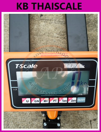 เครื่องชั่งน้ำหนักพาเลท เครื่องชั่งน้ำหนักสินค้าบนพาเลท เครื่องชั่งพาเลท 2000kg Scale Pallet Truck 2000kg ไม่มี Built in printer