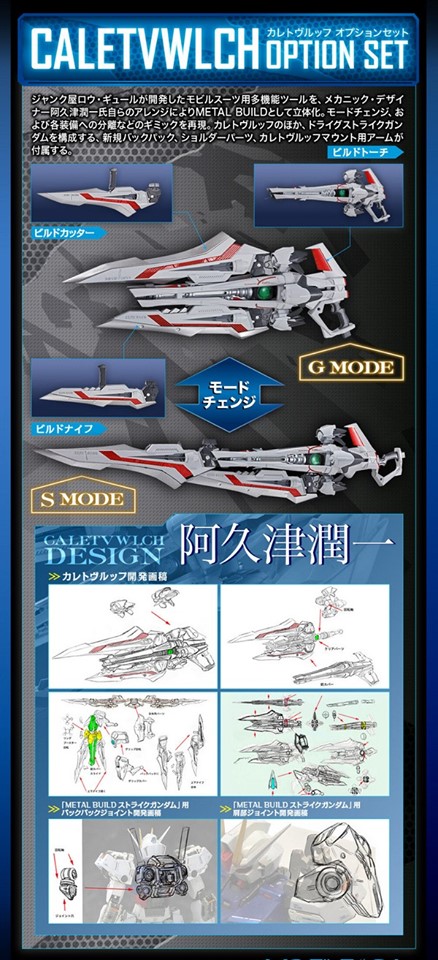 เปิดรับPreorder มีค่ามัดจำ 500 บาทP bandai Metal Build Caletvwlch Option Set **ดาบ1 เล่ม**ไม่รวมหุ่น**