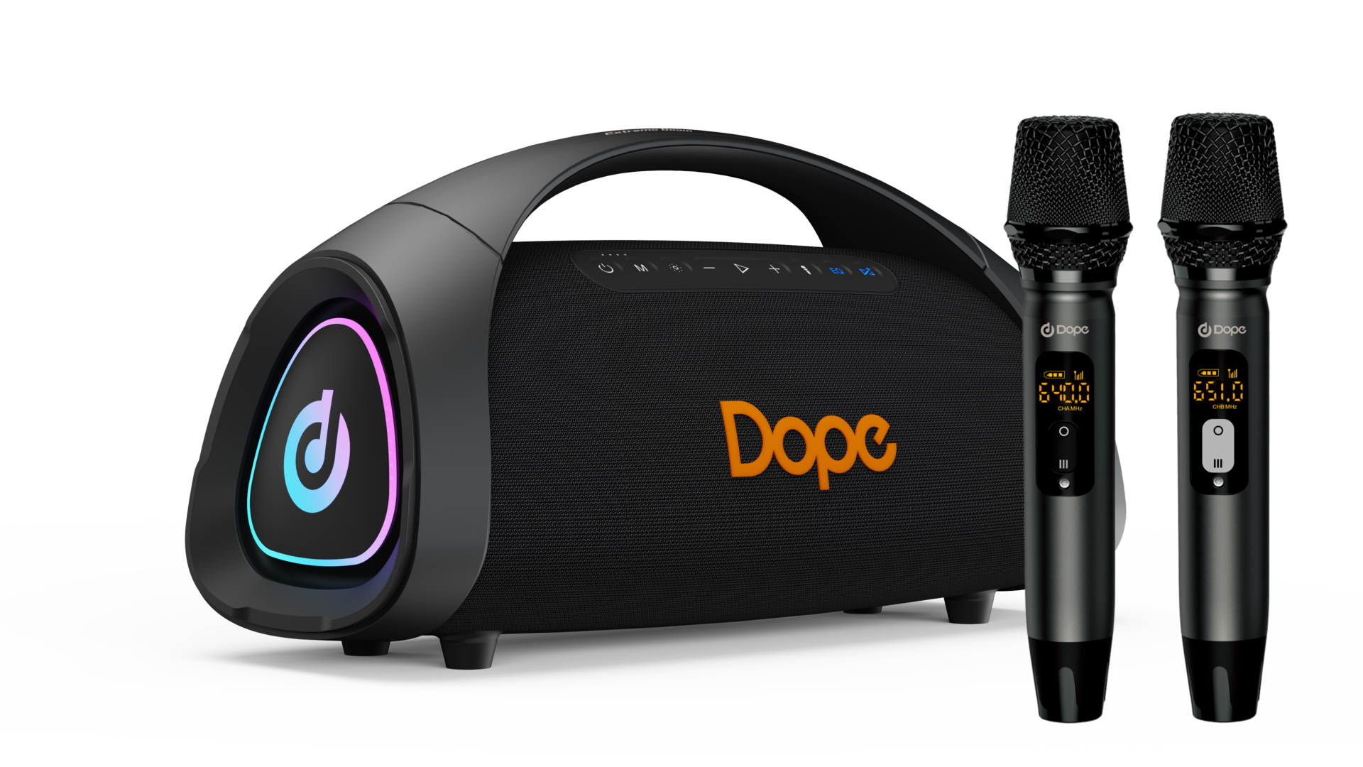 Dope Extreme Boom Party Speaker 200W RMS with Mictrophone ลำโพงบลูทูธ Dope Extreme Boom กำลังขับ 200W พร้อมไมค์ไร้สาย